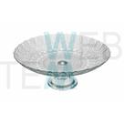 Centro de Mesa Fruteira de Vidro com Pé Pluma Vitazza para Decoração, Organização e Mesa Posta, com Toque Elegante, Praticidade Sustentável e Estilo