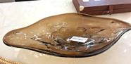Centro De Mesa Gigante Murano Italiano Oval Marrom Luxo Centro De Mesa Gigante Murano Italiano Oval Marrom Luxo
