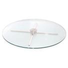 Centro De Mesa Giratório de Vidro e Inox304 Evolution 75cm