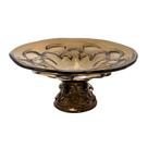 Centro de Mesa Murano Italiano Marrom Maior Lapidados c Base Centro de Mesa Murano Italiano Marrom Maior Lapidados c Base