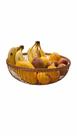 Centro de mesa ou fruteira em cestaria de bambu 50cmx14cm