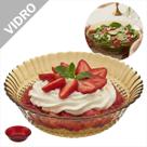 Centro De Mesa Vidro Vitazza Dia Fruteira Saladeira Bowl Redonda Decorativo Multiuso Cozinha Gourmet Buffet Servir Frutas Salada Cristal