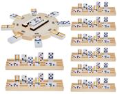 Centro de trem mexicano Domino com 8 prateleiras de dominó de madeira abertas Centro de trem mexicano Domino com 8 prateleiras de dominó de madeira abertas