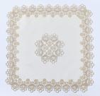 Centro Toalha de Mesa Bordado Veneza Bege 85x85cm Jolitex