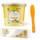 Cera Depilar Camomila 2,700kg +1 Pacote Lenços TNT-25 unidades +1 Espátula Acrílica(cores aleatoria)