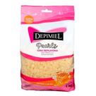Cera Depilatória em Pérolas Natural com Mel Depimiel 1kg - Ideal para Peles Sensíveis
