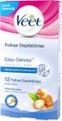 Cera Fria Corporal Peles Delicadas 12 Folhas, Veet 12 Folhas