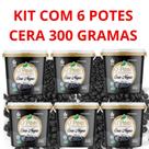 Cera Negra Dpeel Quente 300 g Profissional Hidrossoluvel Aquecer Microondas KIT 6 POTE 300GRAMAS