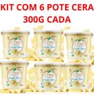 Cera Para Depilar Dpeel Chocolate Branco Hidrossolúvel KIT 6 POTE CHOCOLATE BRANCO 300g Cada Cera Para Depilar Dpeel Chocolate Branco Hidrossolúvel KIT 6 POTE CHOCOLATE BRANCO 300g Cada