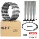 Cerca concertina simples galvanizada 45cm 10 metros com kit