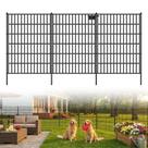 Cerca de Jardim com Portão Toolterritary 102 x 762 cm em Metal Resistente à Ferrugem