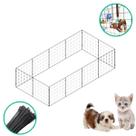 Cerca Móvel 12 Telas 60x80cm Modular Tela Aramada Pet Espaço Ideal Animais Pequenos com mimo