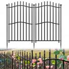Cerca para Jardim Bilibompa 10 Painéis 102 cm de Altura 6,9 m de Comprimento, Resistente à Ferrugem Cerca para Jardim Bilibompa 10 Painéis 102 cm de Altura 6,9 m de Comprimento, Resistente à Ferrugem
