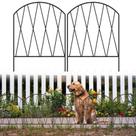 Cerca para Jardim KANEODOT 3,4 m x 41 cm, Metal Antiferrugem, 10 Peças Cerca para Jardim KANEODOT 3,4 m x 41 cm, Metal Antiferrugem, 10 Peças
