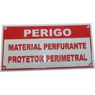 Cerca Perimetral Placa Aviso''Material Perfurante'' Plkp Cerca Perimetral Placa Aviso''Material Perfurante'' Plkp