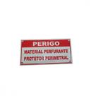 Cerca Perimetral Placa Aviso''Material Perfurante'' Plkp
