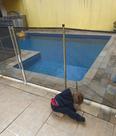 Cerca Removível Para Piscina - tubo alumínio natural - módulo 5 metros.