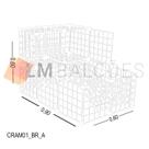 Cercadinho Aramado Branco com Rampa Para Pet - 0,90 x 0,60 x 0,60m