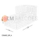Cercadinho Aramado Branco com Rampa Para Pet - 1,20 X 0,60 X 0,60m