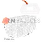 Cercadinho Aramado Branco com Teto e Rampa Para Pet - 1,20 X 0,60 X 0,60m