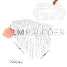 Cercadinho Aramado Branco com Teto Para Pet - 1,20 X 0,60 X 0,60m