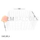 Cercadinho Aramado Branco Para Pet - 0,60 x 0,60 x 0,40m