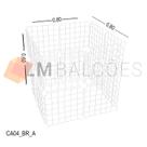 Cercadinho Aramado Branco Para Pet - 0,60 X 0,60 X 0,60m