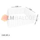 Cercadinho Aramado Branco Para Pet - 0,80 X 0,30 X 0,80m