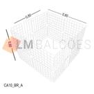 Cercadinho Aramado Branco Para Pet - 0,80 x 0,60 x 0,80m
