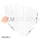 Cercadinho Aramado Branco Para Pet - 1,20 X 0,80 X 0,60m