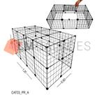 Cercadinho Aramado Preto com Teto Para Pet - 1,20 X 0,60 X 0,60m