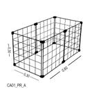Cercadinho Aramado Preto Para Pet - 0,60 x 0,30 x 0,30m