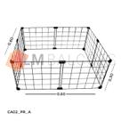 Cercadinho Aramado Preto Para Pet - 0,60 X 0,60 X 0,30m