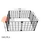 Cercadinho Aramado Preto Para Pet - 0,60 x 0,60 x 0,40m