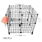 Cercadinho Aramado Preto Para Pet - 0,60 x 0,70 x 0,60m