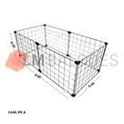 Cercadinho Aramado Preto Para Pet - 0,80 x 0,30 x 0,40m