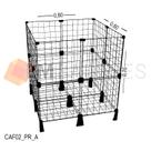 Cercadinho Aramado Preto Para Pet com Fundo - 0,80 x 0,70 x 0,60m