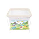 Cercadinho Bebê Portátil Dobrável 77x77cm com Tela de Proteção até 20kg Square