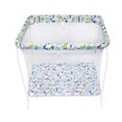 Cercadinho Bebê Portátil Dobrável 77x77cm com Tela de Proteção até 20kg Square
