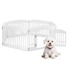 Cercadinho de plástico HealSmart de 6 painéis de 24", cercadinho dobrável e portátil para animais de estimação para uso interno e externo, cerca segura e protegida, ideal para cães pequenos e médios, branco Cercadinho de plástico HealSmart de 6 painéis de 24", cercadinho dobrável e portátil para animais de estimação para uso interno e externo, cerca segura e protegida, ideal para cães pequenos e médios, branco