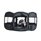 Cercadinho de viagem octogonal portátil macio para cães de estimação Amazon Basics Large Grey