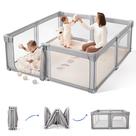 Cercadinho dobrável para bebê Sweeby 200x180 cm cinza