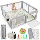 Cercadinho dobrável para bebês Playard ADOTOCAM 180x150 cm portátil