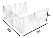 Cercadinho Para Cachorro Em L Com Telas 200cm X 200cm X 80cm