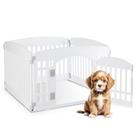 Cercadinho para cães HealSmart, 4 painéis, 60 cm, exercício, cachorrinho branco