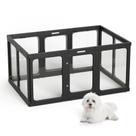 Cercadinho para cães Jalove Acrylic Indoor 10 peças com porta 50x33,5x24cm