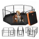 Cercadinho para cães VEVOR 8 painéis de metal dobrável de 60x60cm para interior/exterior