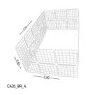 Cercadinho Para Pet Tela Aramada 2,00 x 0,60 x 0,90 - BRANCO