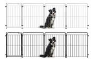 Cercado 3 Módulos Portão 83cm Utilyse Branco Preto Chiqueirinho Pets Cães Gatos Cachorros Coelhos