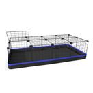 Cercado 60x120x30 Cm Preto com Teto Bandeja Higiênica Nylon Azul Cercado 60x120x30 Cm Preto com Teto Bandeja Higiênica Nylon Azul